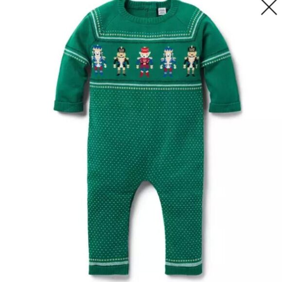 Janie and Jack 101278003 Baby Nutcracker Dog One-Piece size 3-6 months NWT - Picture 1 of 6